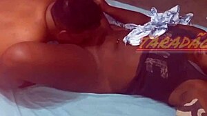 Licking my black woman's pussy, big tits and ass, amateurs, hairy, to orgasm