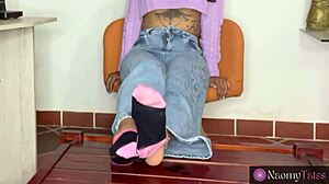 Hey, check out tattooed slut naomytatss starting with dirty shoes for solo feet fetish action as a whore girlfriend.