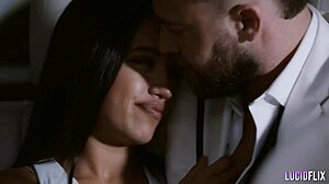 Violet Starr performs muff diving on the muscular brunette babe in stockings during blowjob and riding