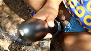 Ebony solo date features squirting fingering with moaning vibrator in juicy pussy