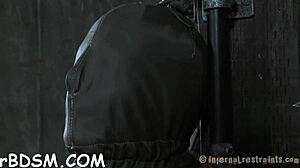 Brunette Babe Bound and Hard Fucked