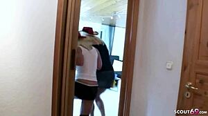 GERMAN STIEF MUTTER UND TANTE FUCK YOUNG GUY AFTER FOOTBALL GAME IN ROLEPLAY