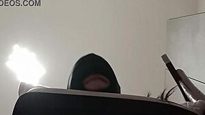 Blindfolded milf, suck that monster cock?