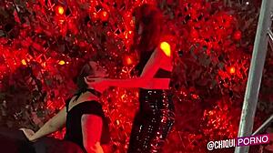 Fat Spanish Girl On Stage Gets Hot Wax Treatment!