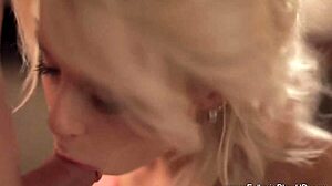 Blonde Milf Gives Seductive Blowjob with Facial and Swallow