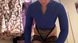 She gives a blowjob in public