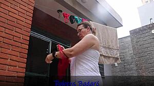 latina milf grandma rides monster cock in doggystyle, full video on red sheer