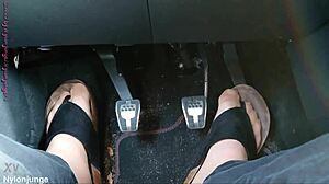 My nylon feet with toe separators in the car, oops!
