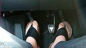 My nylon feet with toe separators in the car, oops!