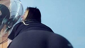 oh man, this bbw is teasing me with her tight shorts, her big ass and bubble butt making me so horny, i wanna rip them off and fuck her fat pussy hard