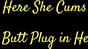 Blonde housewife cums with vibrator and pierced nipples