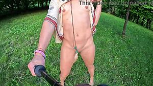 I undress and walk naked in nature - amateur