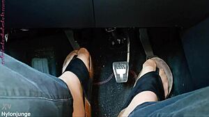 My nylon feet with toe separators in the car, oops!