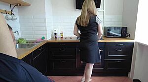 Teen 18+ sucks my dick before lunch!