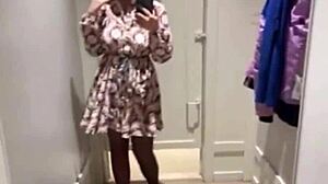 She gives a blowjob in public