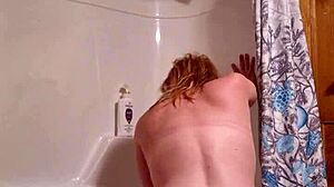 I sneaked a video while getting ready for the shower bath