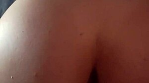This hot brunette gets a cumshot on her big ass
