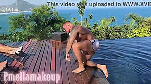 Watch these Brazilian latinas feast on each other's clits in Rio's wild lesbian party!