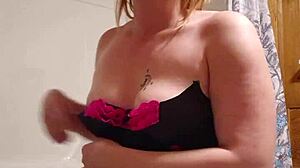 I sneaked a video while getting ready for the shower bath