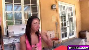 Lovely college babes fuck in study group