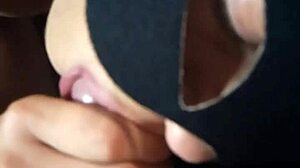 This hot brunette gets a cumshot on her big ass