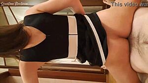 Real Russian Couple Filmed Their Passionate Cowgirl Riding And Foot Play On The Floor