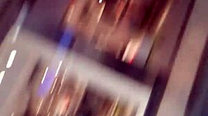 Hidden in the shop, she folds her ass for the voyeur