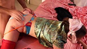 2468EO French amateur in satin lingerie gets deepthroat, ass to mouth, spanking, and cumshot in wild POV 😈🍑