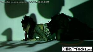 Christy Mack, the pirate, explores her amazing ass and tight wet pussy.