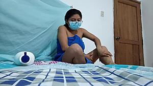 POV Latina Woman Gapes Ass in Doggy Style Homemade Video