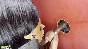 noiva quente chupa buceta primeira vez antes foder homem desconhecido gloryhole