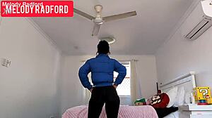 melody radford, this milf in sheer leggings, gets fucked hard