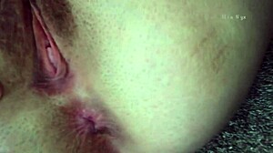 up close tease of mianyx's hairy cunt and asshole