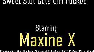 Intense Lesbian Climax as Maxine X Dominates Brunette Hollie
