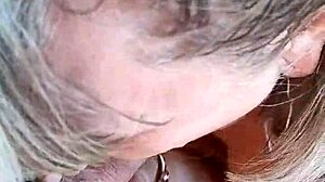 housewife gives sneaky blowjob at friend's place