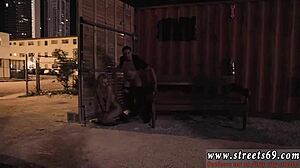 rough gangbang party with bound teen goldie