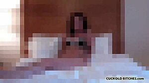 i'll make him cum right in yur cuckold face, you old femdom babe