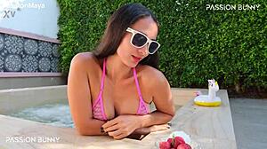 morning bikini chill with me and berries