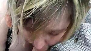 bbw wife liz giving another blowjob on the roadside