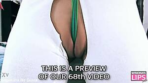 perfect ass and shaved cameltoe teen getting fucked and gaped 😍