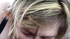 bbw wife liz giving another blowjob on the roadside