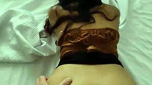 Asian babe takes white dick raw on first Tinder date