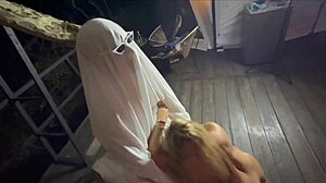 Big cock ghost fucks colombian blonde with big tits and big ass outdoors cum in mouth karen sleent