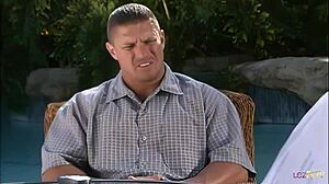 Two blondes enjoy wet lesbian fun with asian.