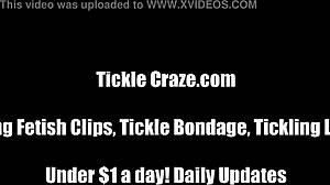 We tickle her until she pees in bondage