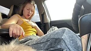 I squirted so hard in the car during that public outdoor orgasm session.