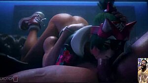 Kiriko Deepthroats While Emma Gets Anal