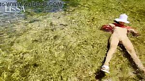 Couple walks outdoors for sex, interrupted, then blowjob and cum on ass