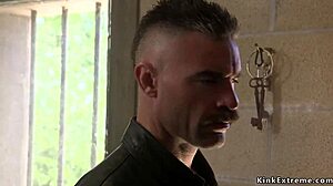 Biker Unchained Blonde For Rough Bdsm Fucking