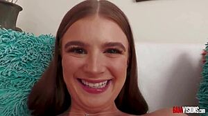 Sweet Sky Wonderland Takes Stepdad's Monster Cock In Her Trimmed Pussy For Deepthroat And Cumshot.